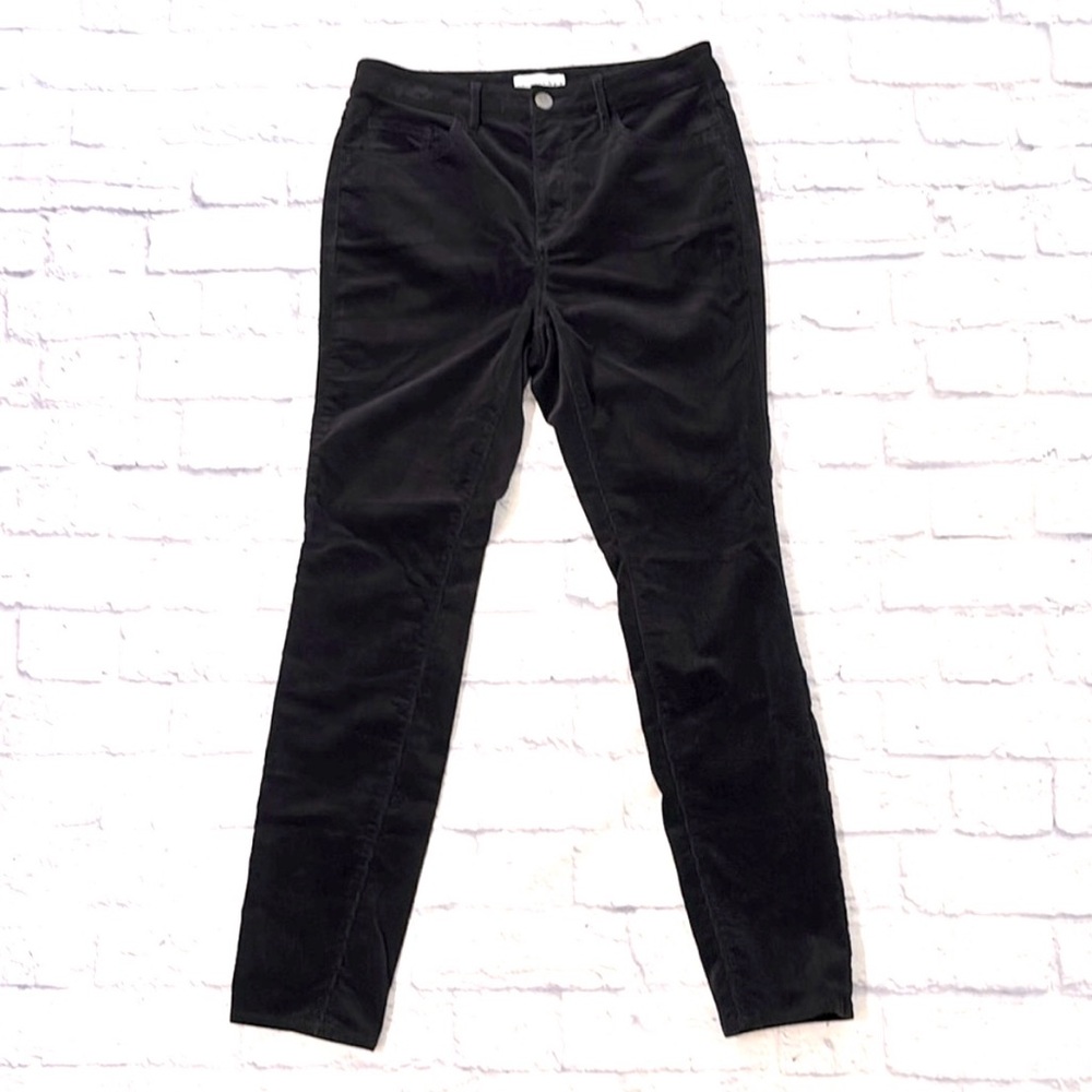 LOFT Corduroy Curvy High Waist Black Skinny Pants Jeans Size 8/29